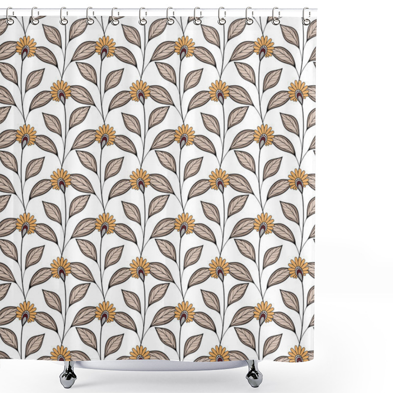 Personality  Seamless Floral Pattern Shower Curtains