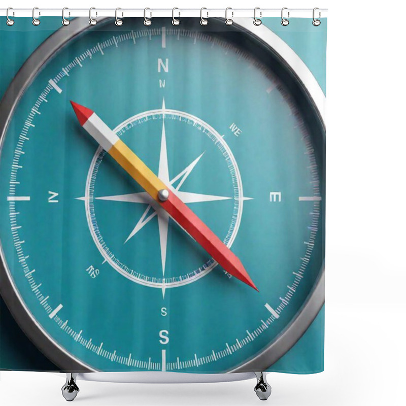 Personality  A High-resolution Ultrarealistic Image Depicting A Close-up View Of A Compass. This Digital Artwork Showcases A Sleek, Modern Compass Design, With Metallic Details And A Smooth, Reflective Surface. The Compass Needle Is Pointing Towards 