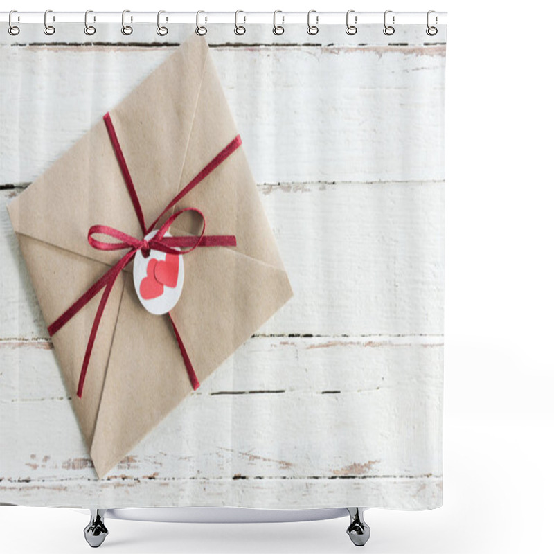 Personality  Decorative Envelope With Ribbon Shower Curtains