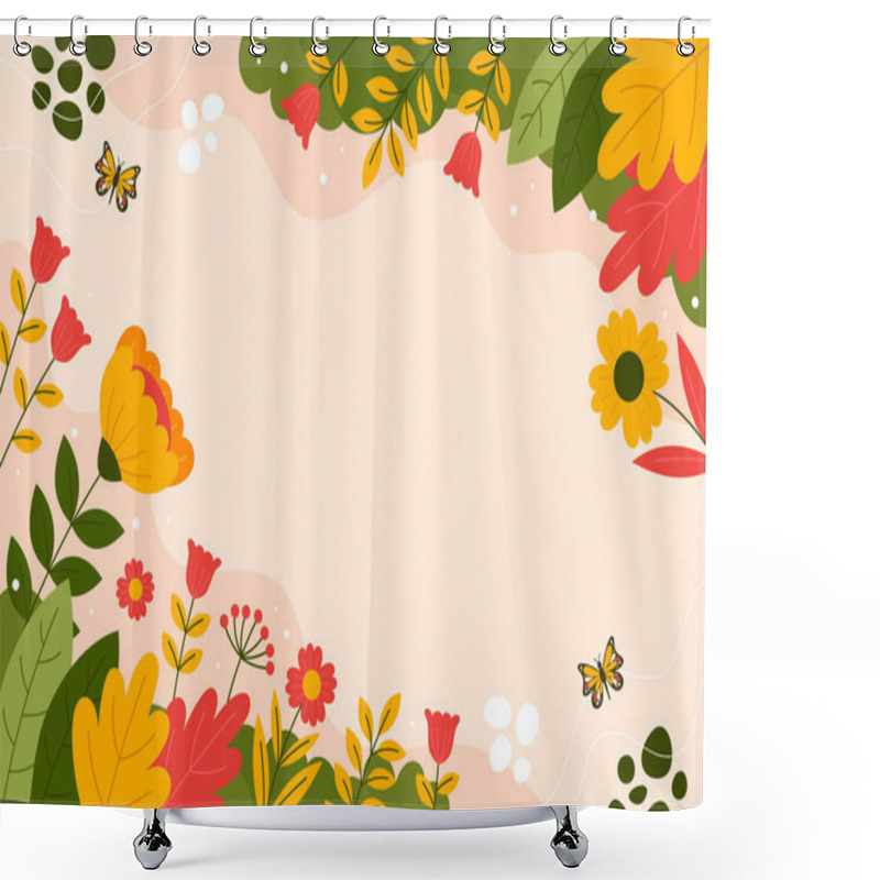 Personality  Floral Spring Season Background. Abstract Flowers Background For Wallpaper Or Social Media Post Template Shower Curtains