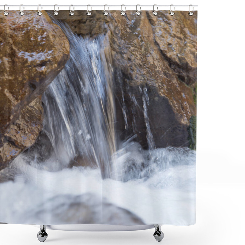 Personality  Water From A Spring In The Mountains Shower Curtains