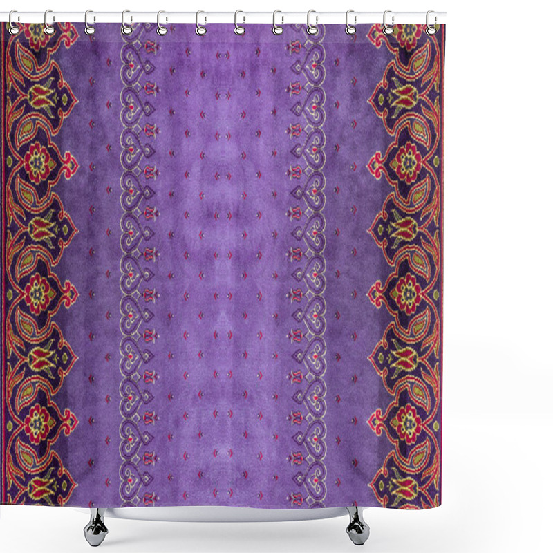 Personality  Persian Carpet Texture With Flowers Design Background Shower Curtains