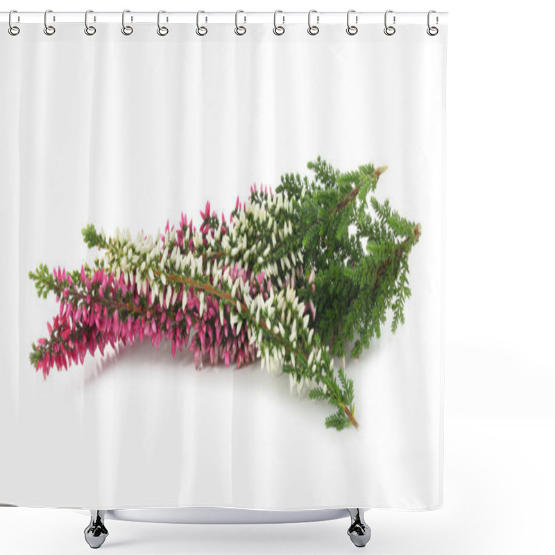 Personality  Calluna Branches With Flowers Shower Curtains