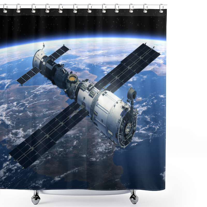 Personality  Space Station And Spacecraft Shower Curtains