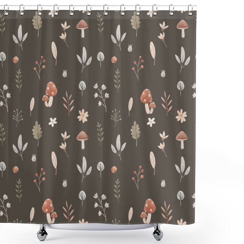 Personality  Beautiful Seamless Pattern With Cute Hand Drawn Forest Paintings. Stock Baby Illustration. Shower Curtains