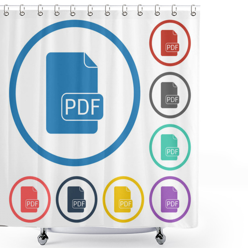 Personality  File PDF Icon Shower Curtains