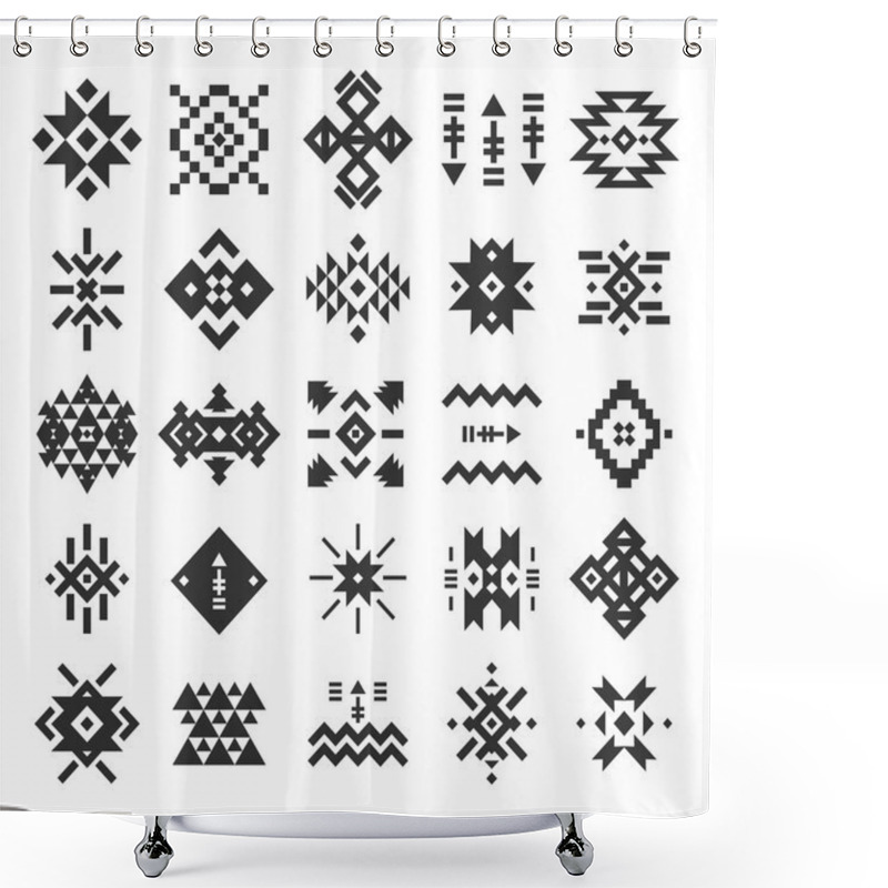 Personality  Vector Abstract Geometric Elements Shower Curtains