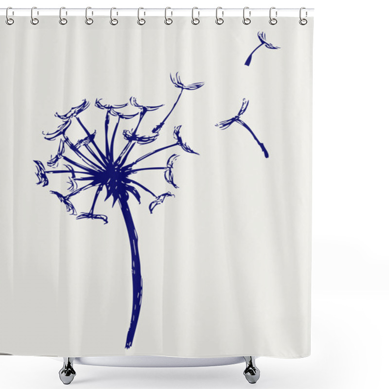 Personality  Blow Dandelion Shower Curtains