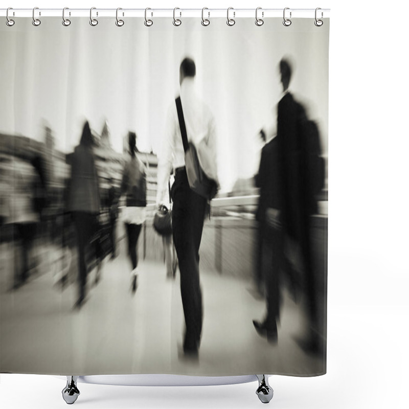 Personality  Business People Walking In City  Shower Curtains