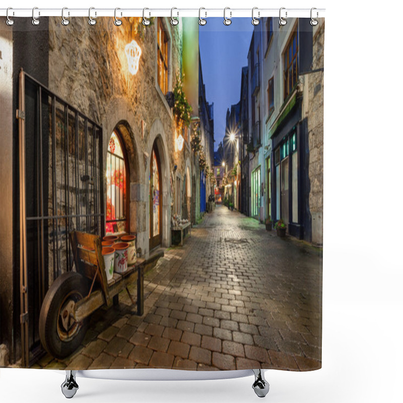 Personality  Old City Street At Night Shower Curtains