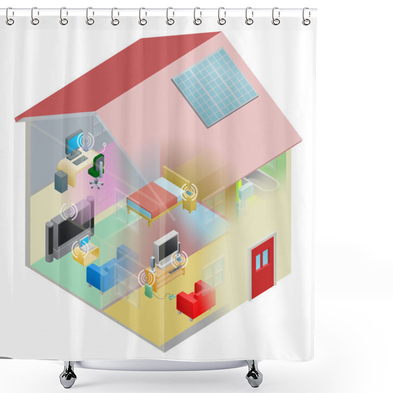 Personality  Home Network Shower Curtains