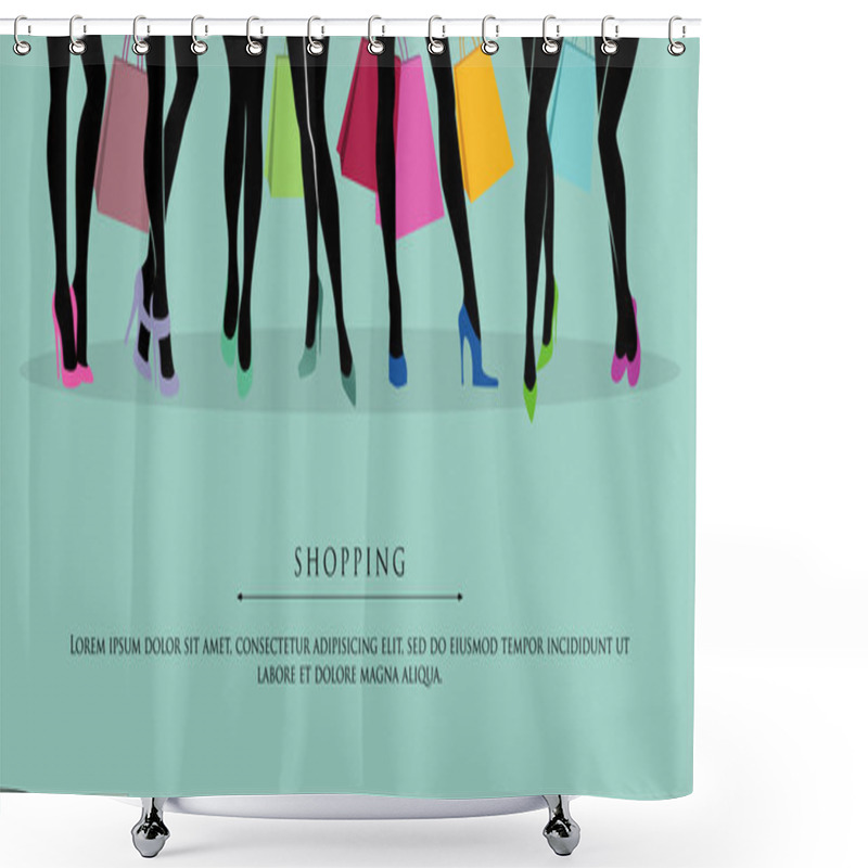 Personality  Shopping Girls Shower Curtains