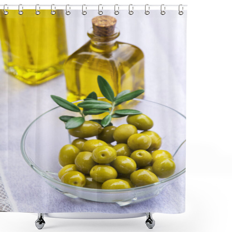 Personality  Olives And Oil Shower Curtains