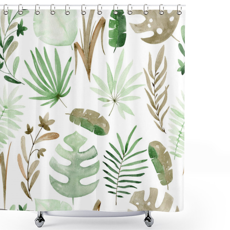 Personality  Tropical Seamless Pattern Shower Curtains