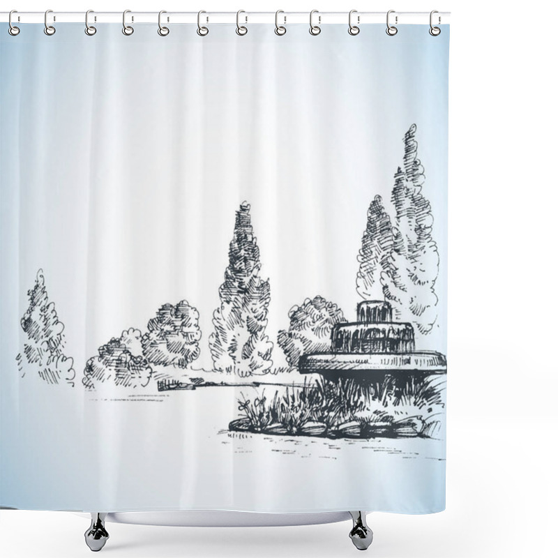 Personality  Garden Artistic Drawing Shower Curtains