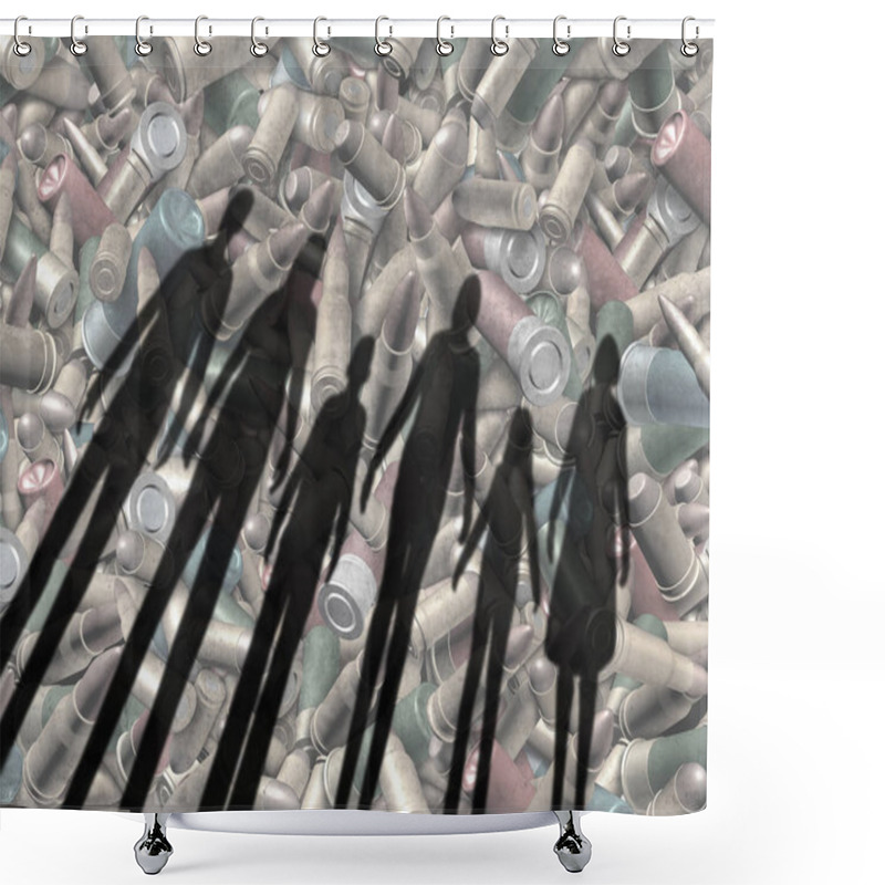 Personality  Gun Violence Social Issue Shower Curtains