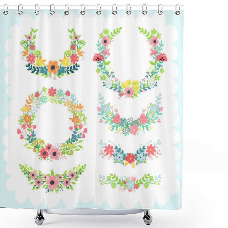 Personality  Doodles Cute Elements Shower Curtains