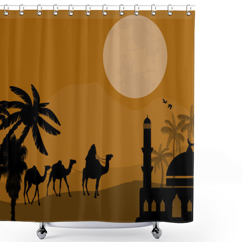 Personality  Bedouin Camel Caravan Shower Curtains