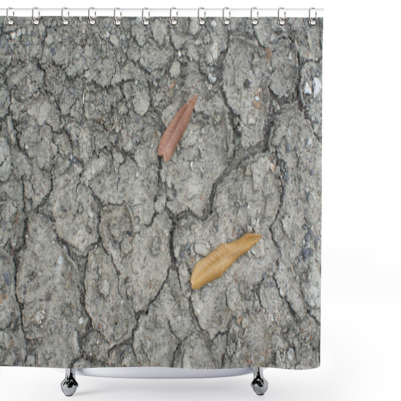 Personality  Dried Mud Crack Due To Dryness Shower Curtains