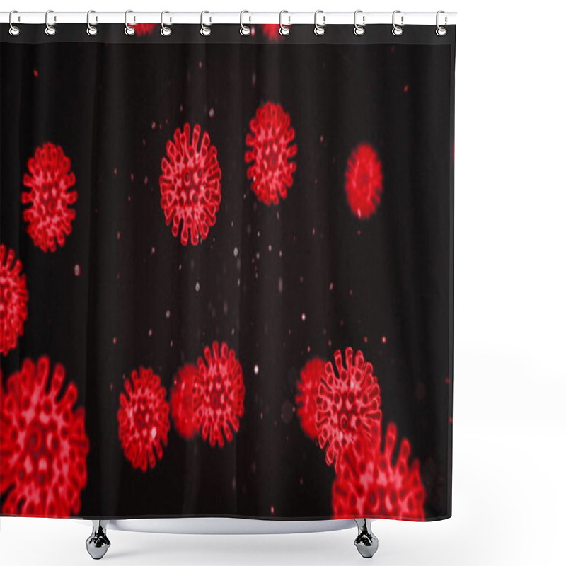 Personality  3D Visualization Of The Virus. Pathogens, Information On The New 2019-nCoV Coronovirus, SARS. The Epidemic In China Shower Curtains