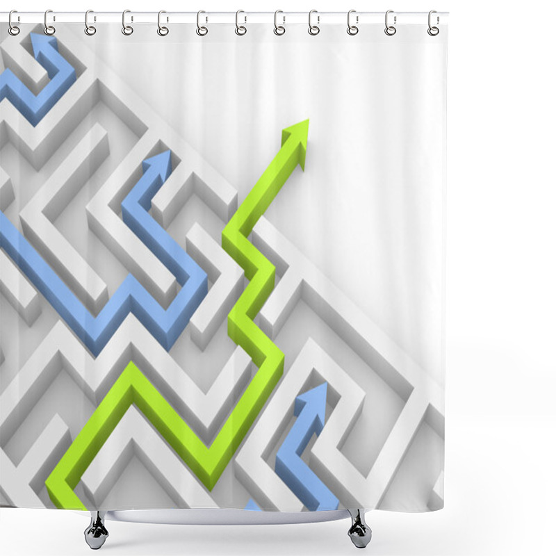 Personality  Way Out Of The Labyrinth Shower Curtains