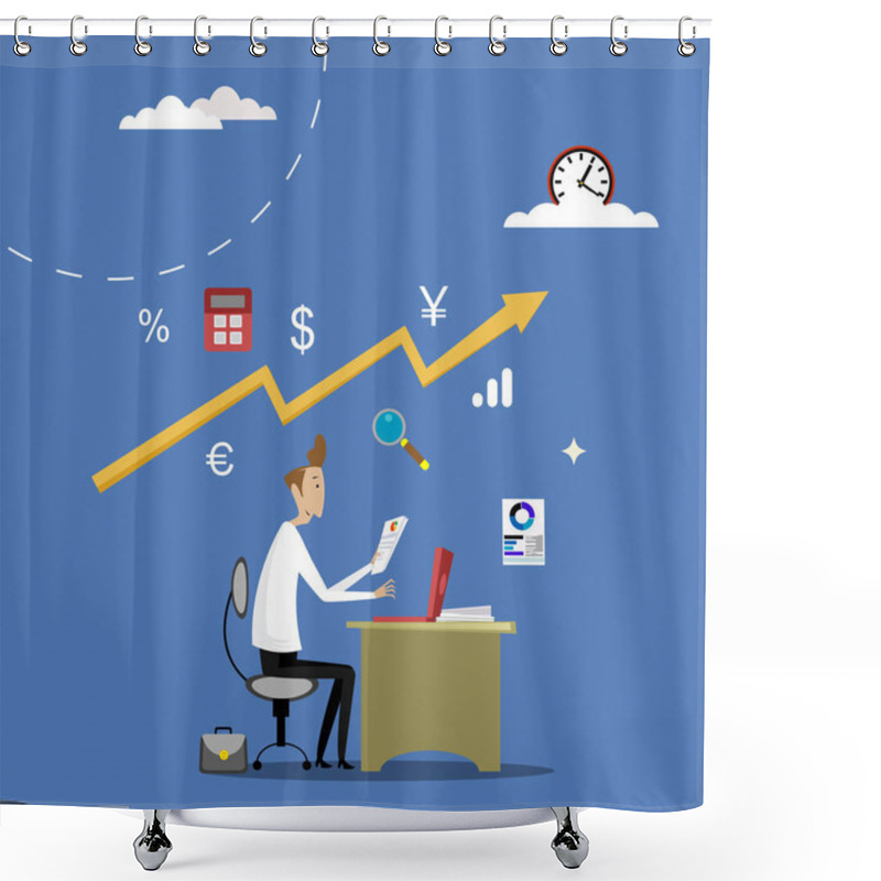 Personality  Business Apps Concept. Shower Curtains