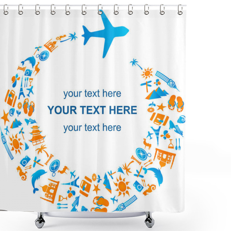 Personality  Traveling By Air Shower Curtains