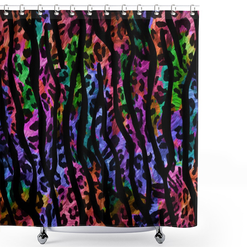 Personality  Abstract Exotic Leopard Skin Texture Shower Curtains