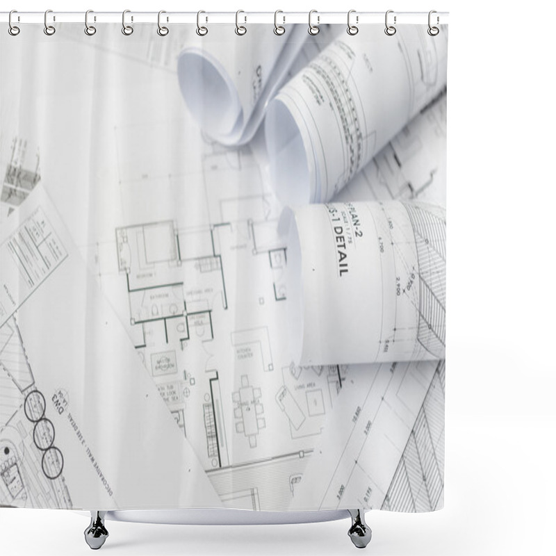 Personality  Architectural For Construction Drawings   Shower Curtains