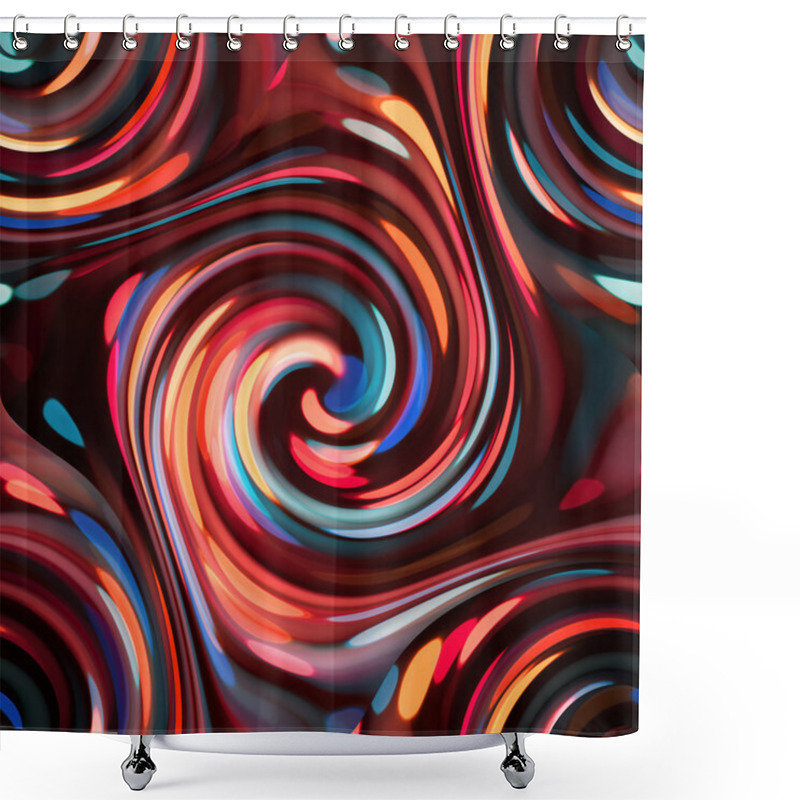 Personality  Seamless Twirls Abstract Shower Curtains