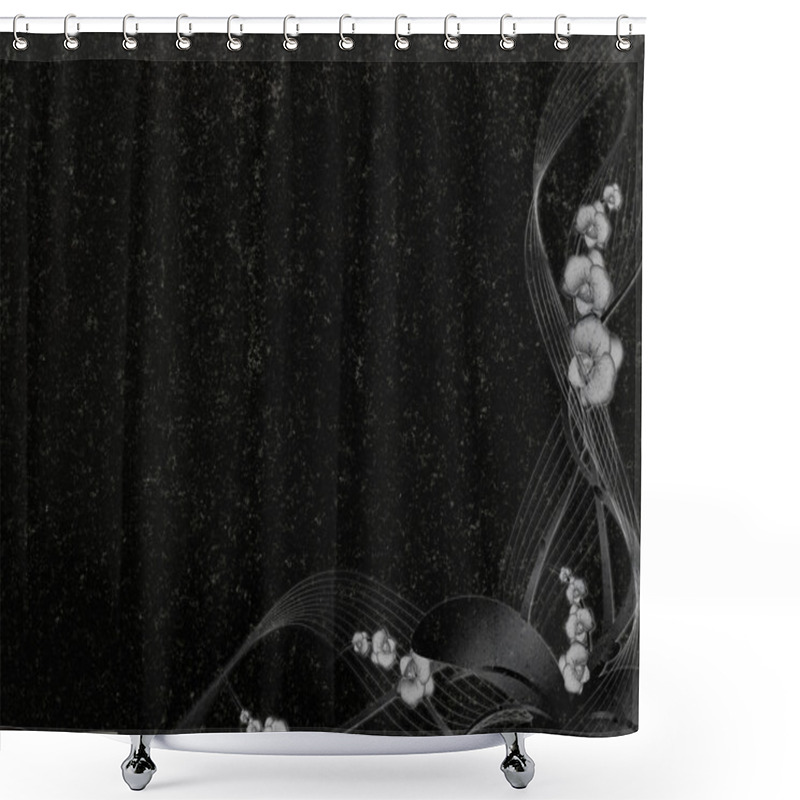 Personality  Decorated Granite Shower Curtains