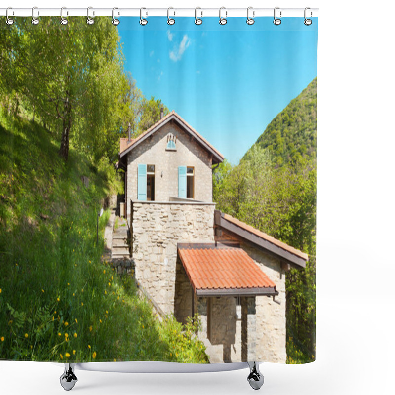 Personality  Country House In The Wood Shower Curtains