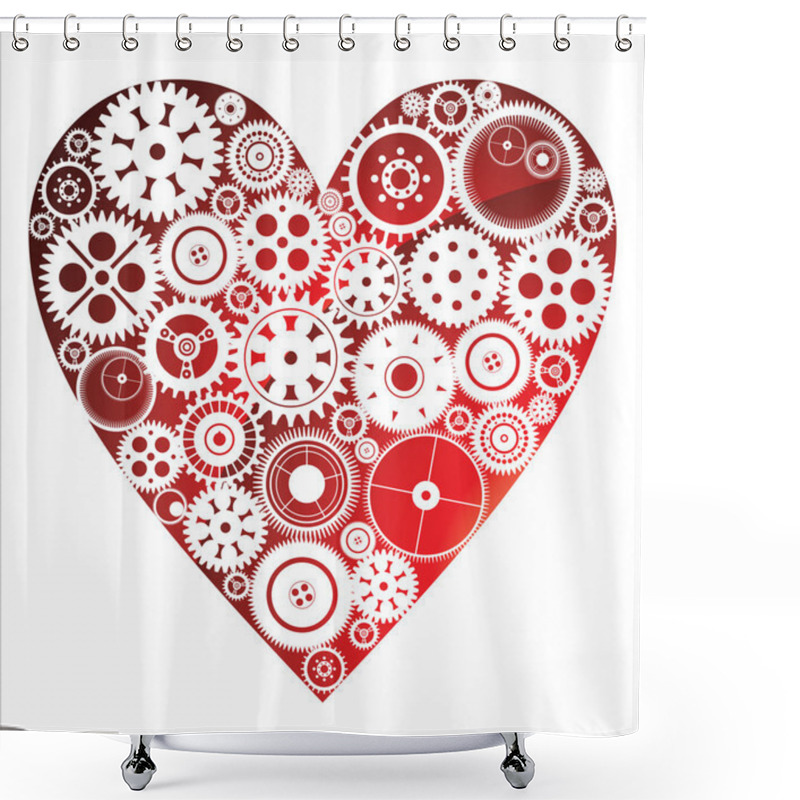 Personality  Love Heart Background Shower Curtains