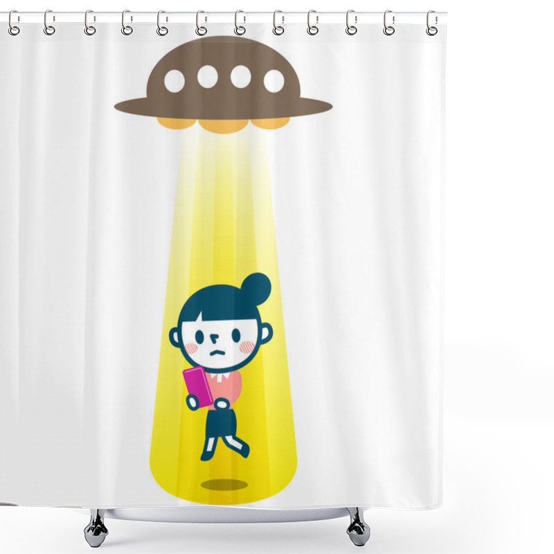 Personality  Woman To Be Taken Away To The UFO Shower Curtains