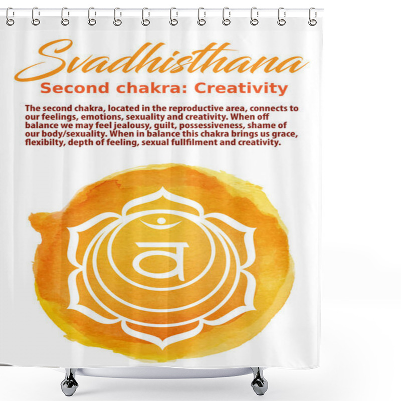 Personality  The Sacral Chakra Vector Illustration Shower Curtains