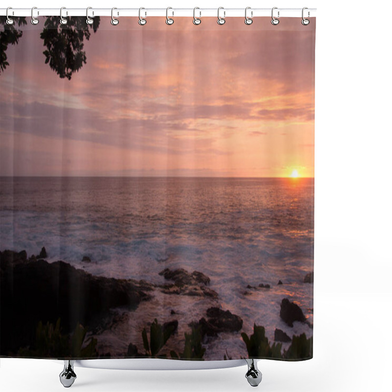 Personality  Sunset In Kona, Hawaii Shower Curtains