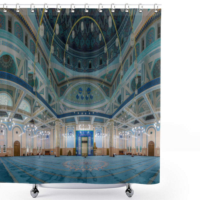 Personality  ASTANA, KAZAKHSTAN - JULY 8, 2018: Interior Of Nur-Astana Mosque In Astana (now Nur-Sultan), Capital Of Kazakhstan. Shower Curtains