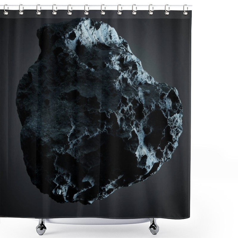 Personality  Dark Rock Asteroid Isolated 3D Rendering Shower Curtains