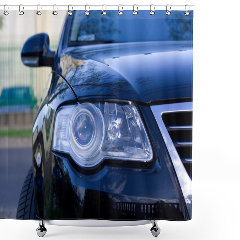 Personality  Headlight Of The Car Shower Curtains