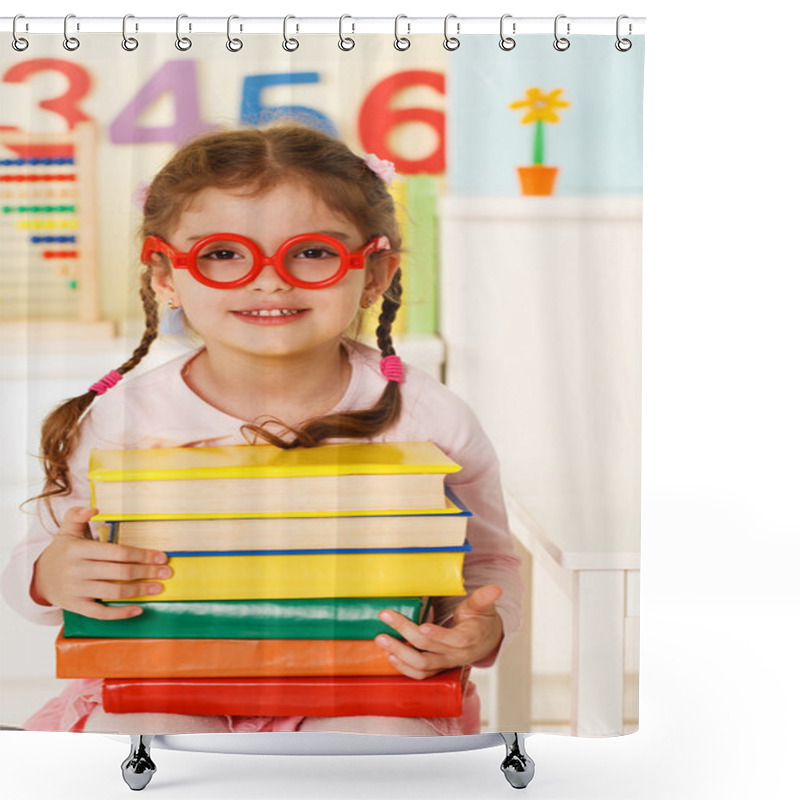 Personality  Little Genius With Books Shower Curtains