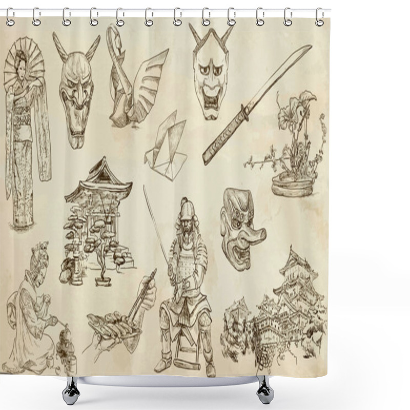 Personality  Japan Shower Curtains