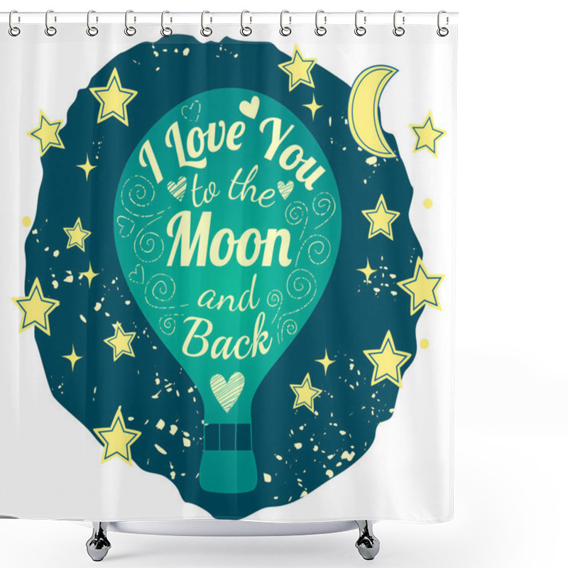 Personality  Hot Air Balloon An Lettering Shower Curtains