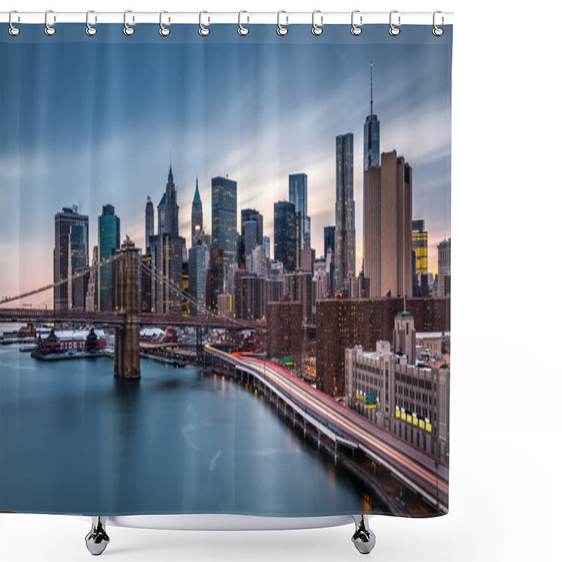 Personality  Brooklyn Bridge And The Lower Manhattan Shower Curtains