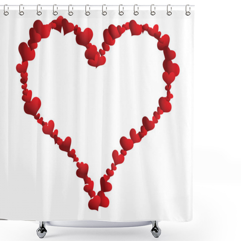 Personality  Heart Frame Shower Curtains