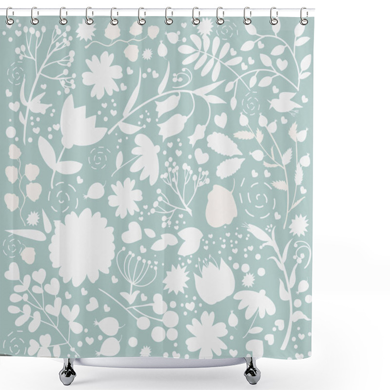 Personality   Vector Floral Pattern With Flowers And Leaves/Vector Floral Pattern With Flowers And Leaves Shower Curtains