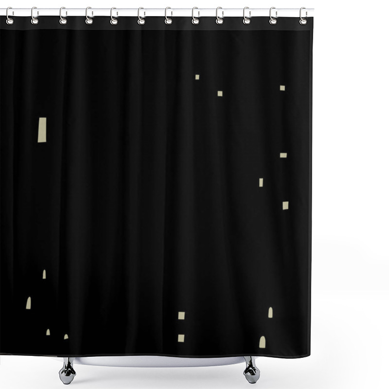 Personality  Decorative Black And White Town Shower Curtains