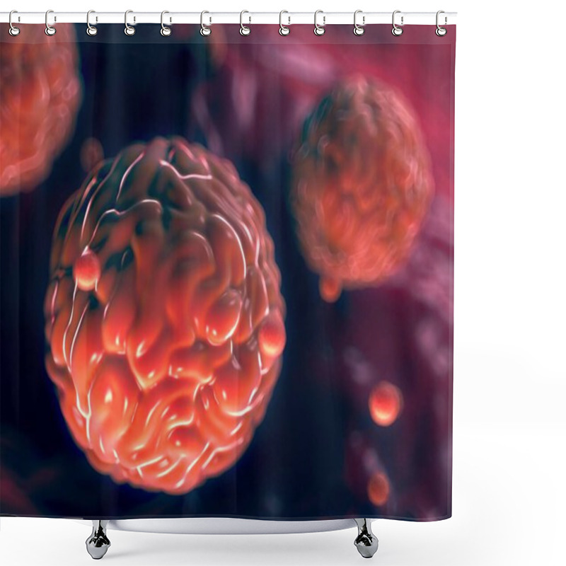 Personality  Zika Virus Closeup View Shower Curtains