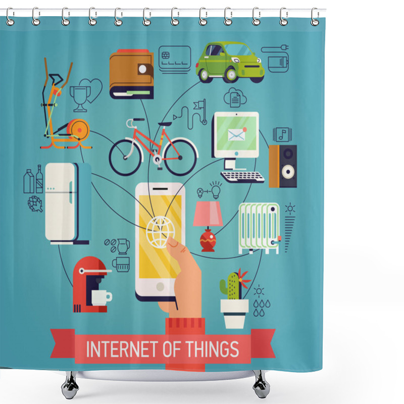 Personality  Network High Technology In Everyday Life Shower Curtains