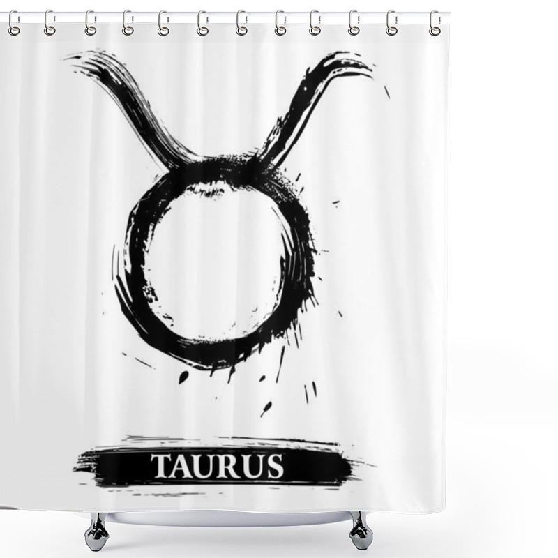 Personality  Taurus Symbol Shower Curtains