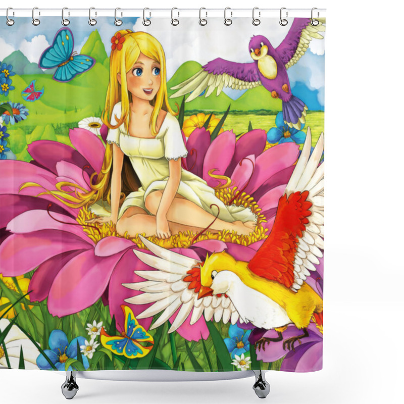 Personality  Cartoon Fairy Tale Scene Shower Curtains